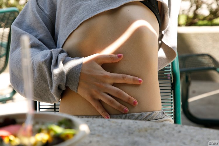 Kelsey Berneray in white underwear