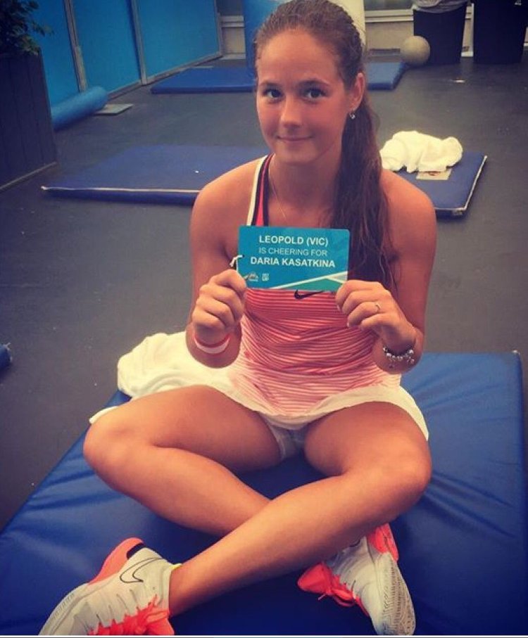 Daria Kasatkina in a swimsuit