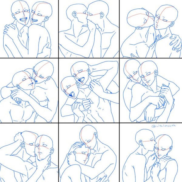 Romantic pose for drawing