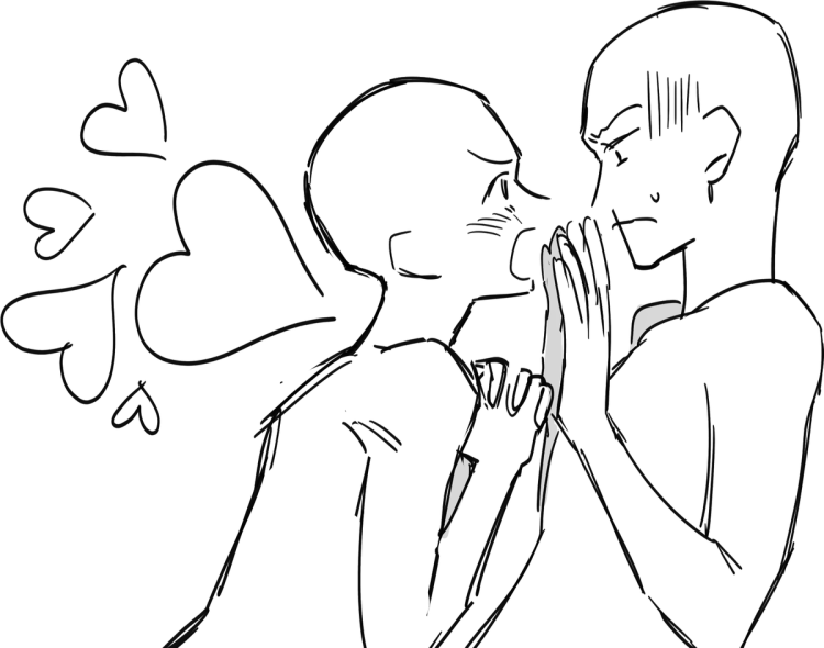 The poses for drawing Yaoy fell and the funny