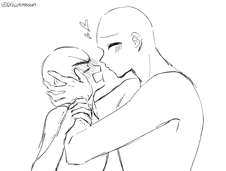 Sketches for drawing a couple