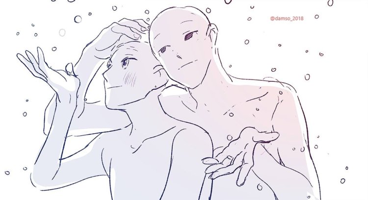 Romantic pose for drawing