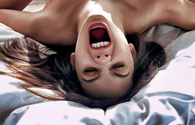 The girl is pleasure