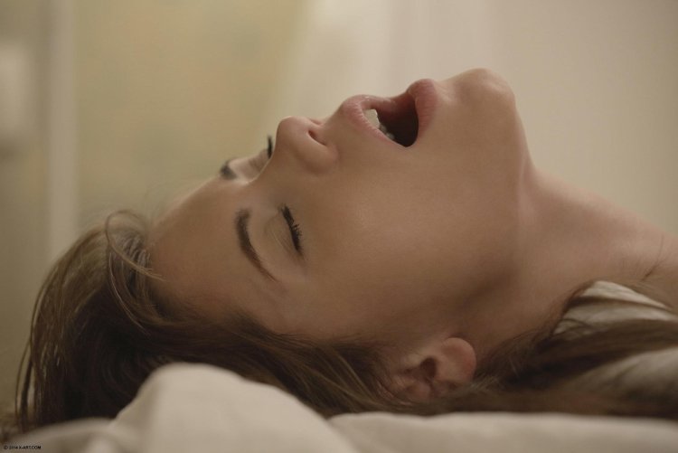 The girl is pleasure