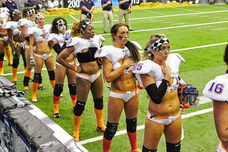 Women's American football naked