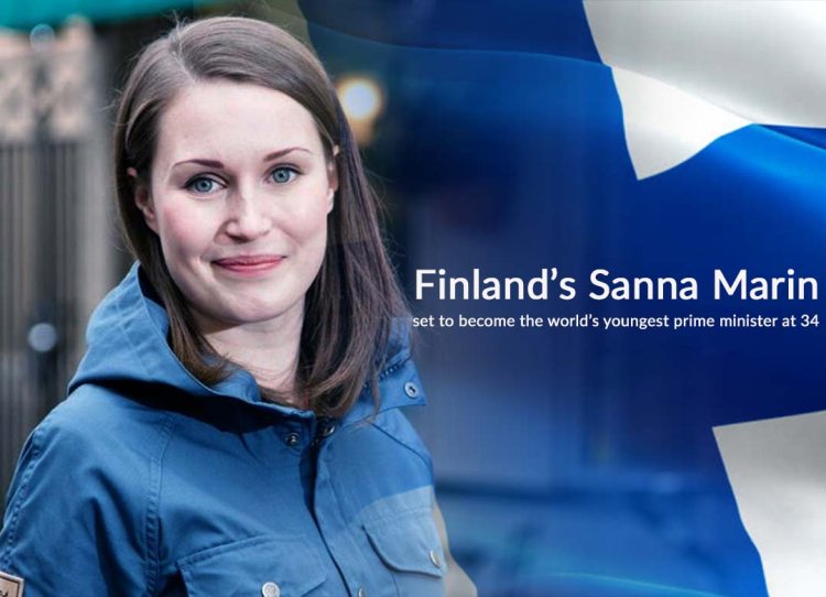 Finland Prime Minister Sanna Marin in a jacket