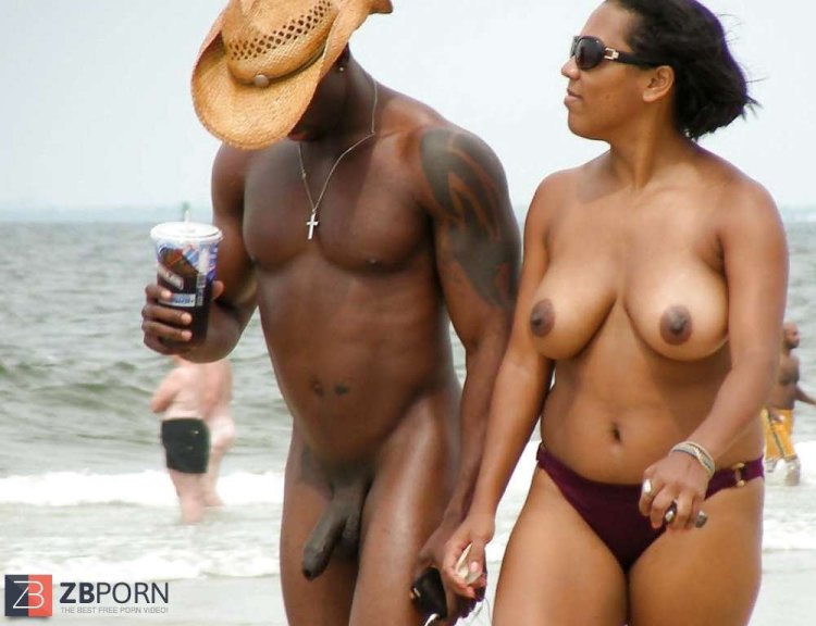 Mature Africans on the beach