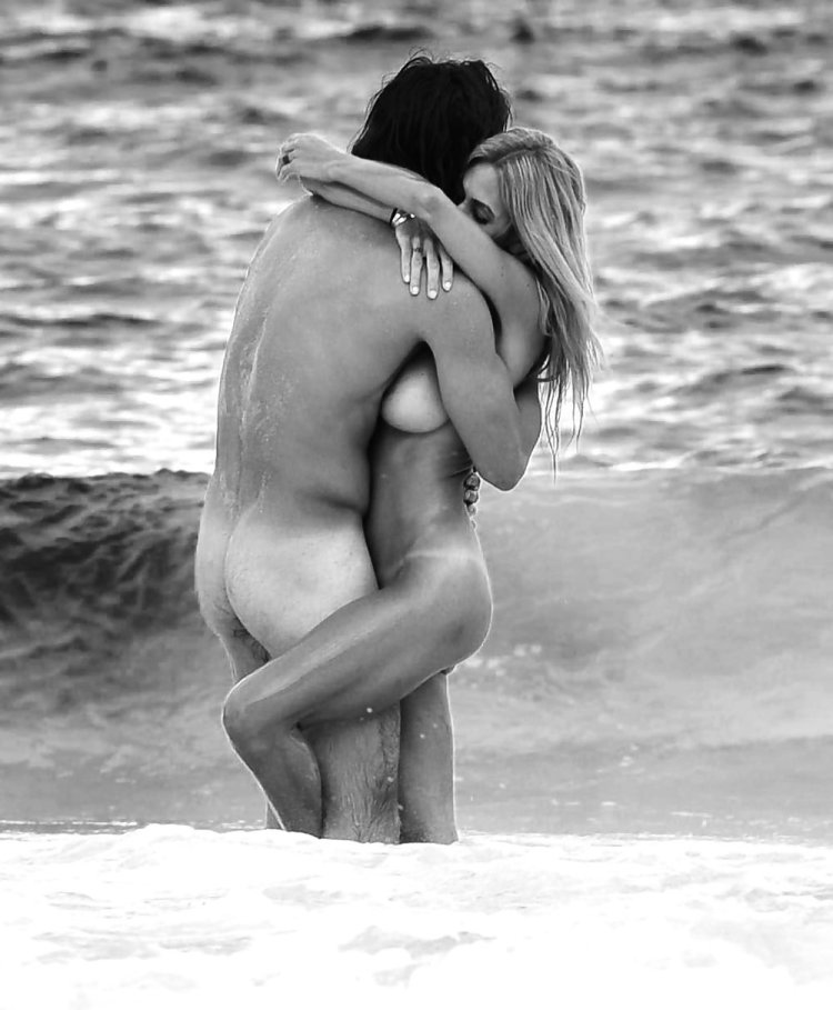 Beautiful naked pairs on the beach
