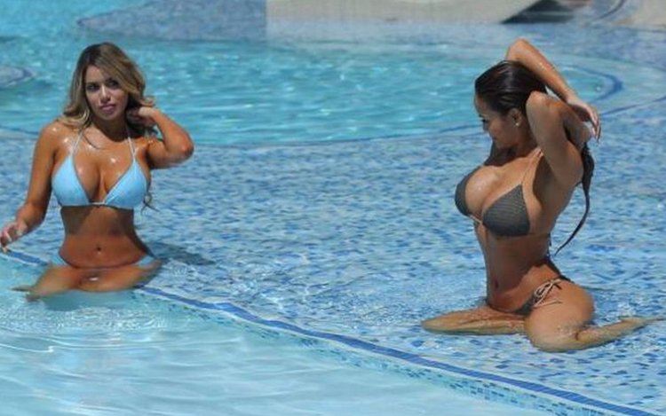 Daphni Joy in a swimsuit