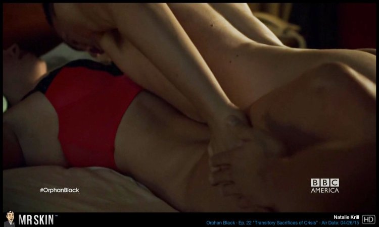 Natalie Krill below naked