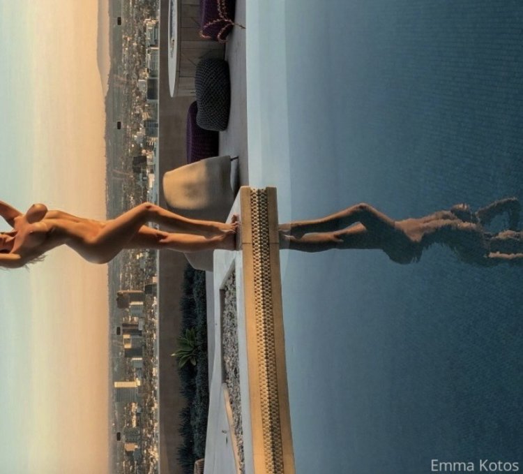 Emma kotos naked on the bed