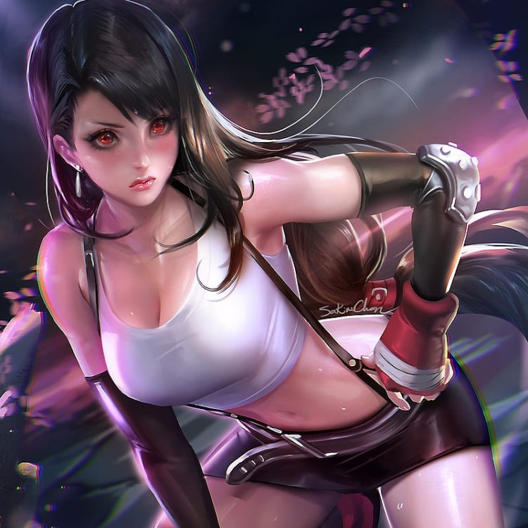 Erotic figure of Tifa Lockhart
