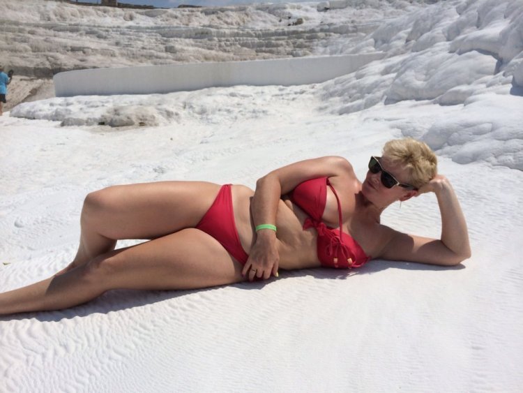 Claire Lawrence Mudie in linen