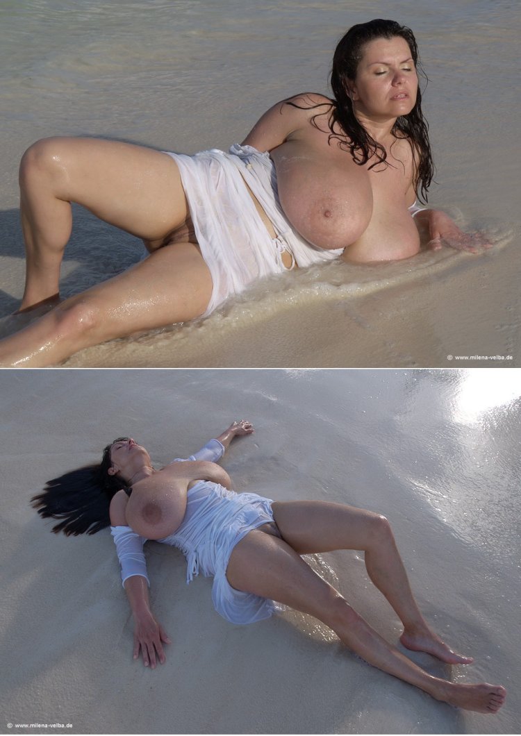 Naked adult women in the bathroom