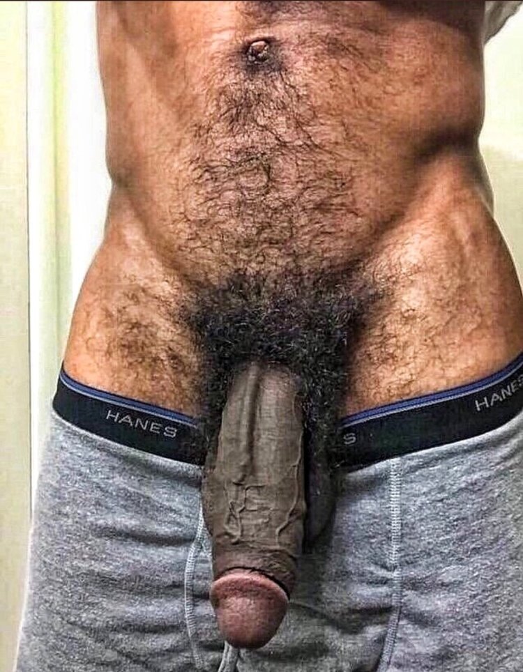 Hairy Negro with a huge member