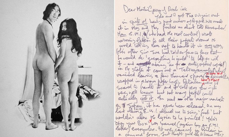 Yoko it and John Lennon Naked