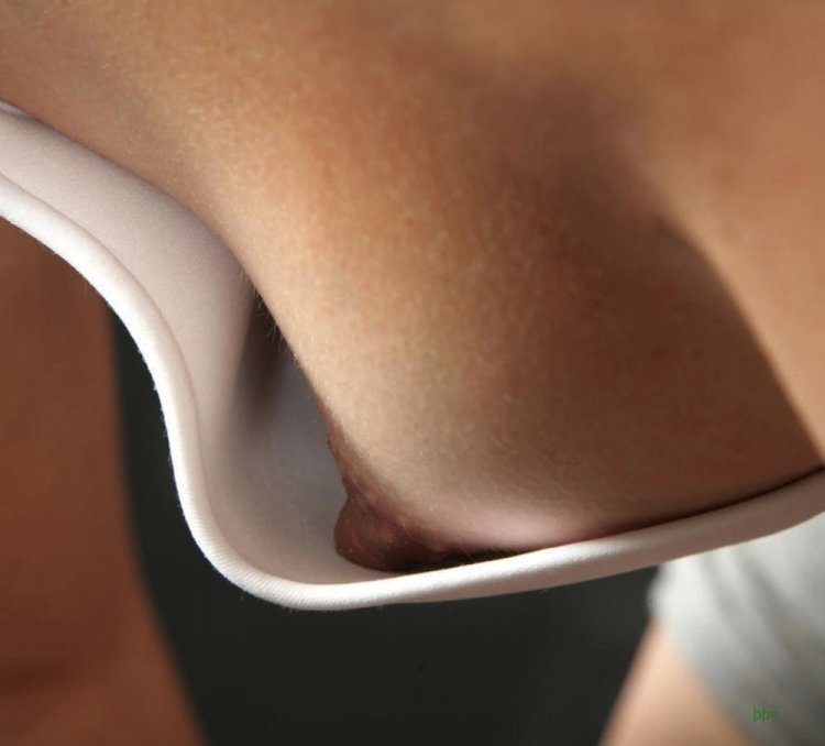 By chance, the boobs fell into a private