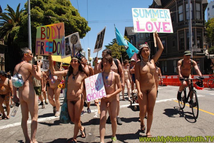 Naked women at the festival