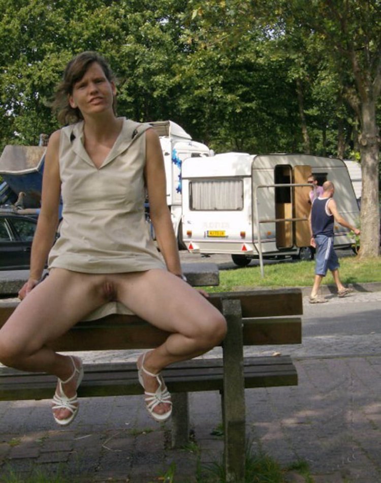 Naked old women in public