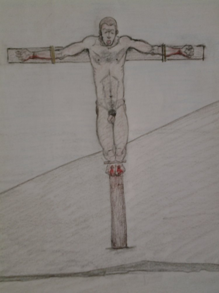 Crucified women drawings