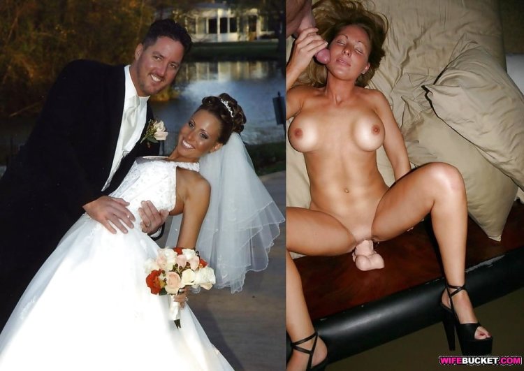 Naked brides after the wedding