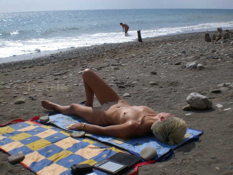 Topless on a public beach