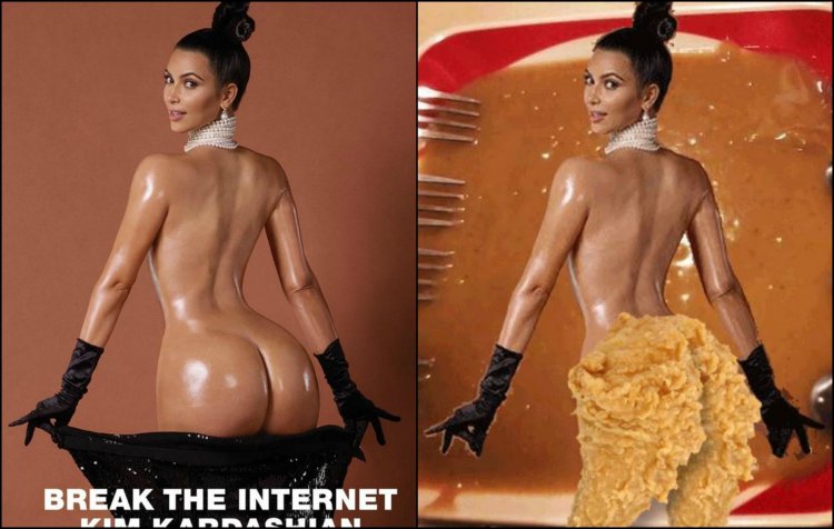 Kim Kardashian-Uest is naked