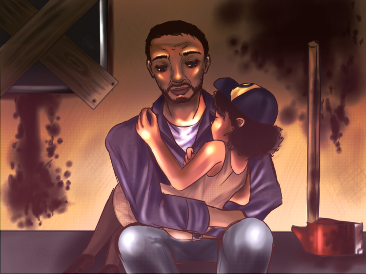 Walking dead Lee and Clementine