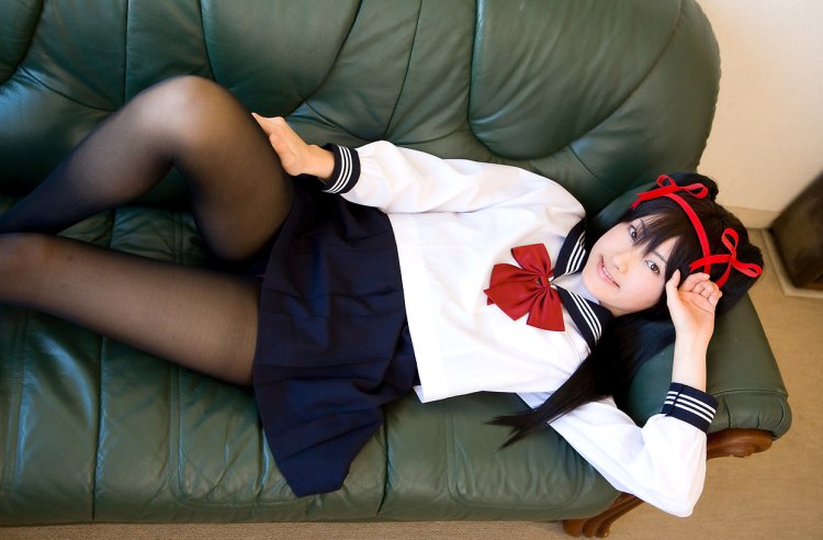 Japanese cosplay in tights