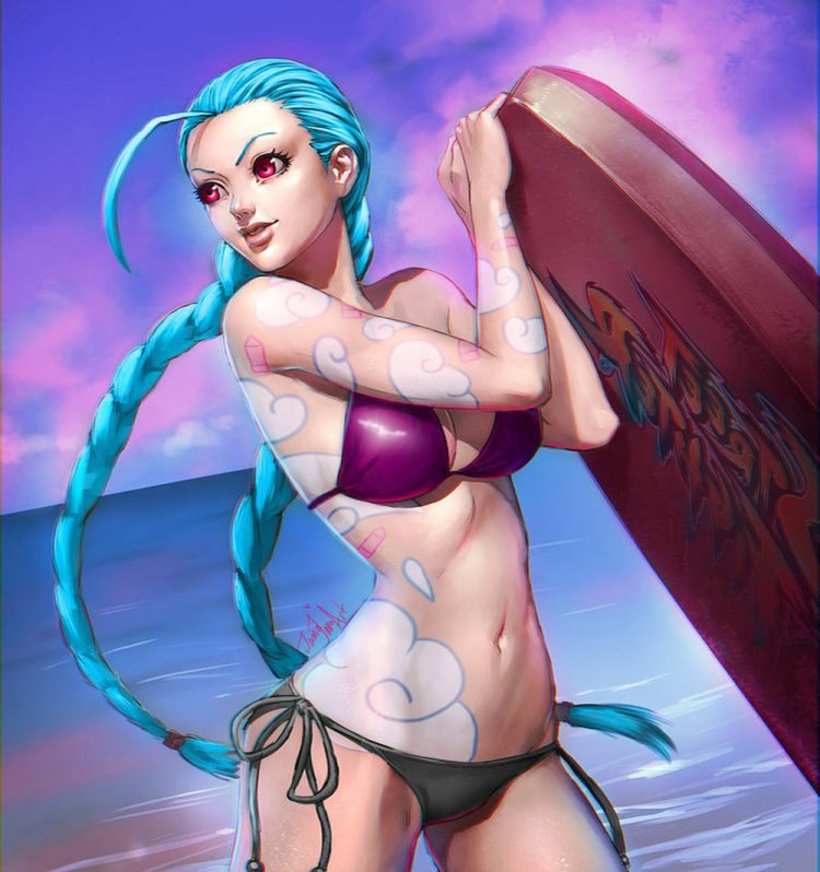 League of Legends Jinx Naked