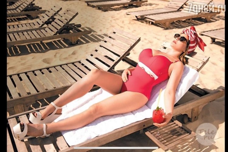 Irina Pegova in a swimsuit