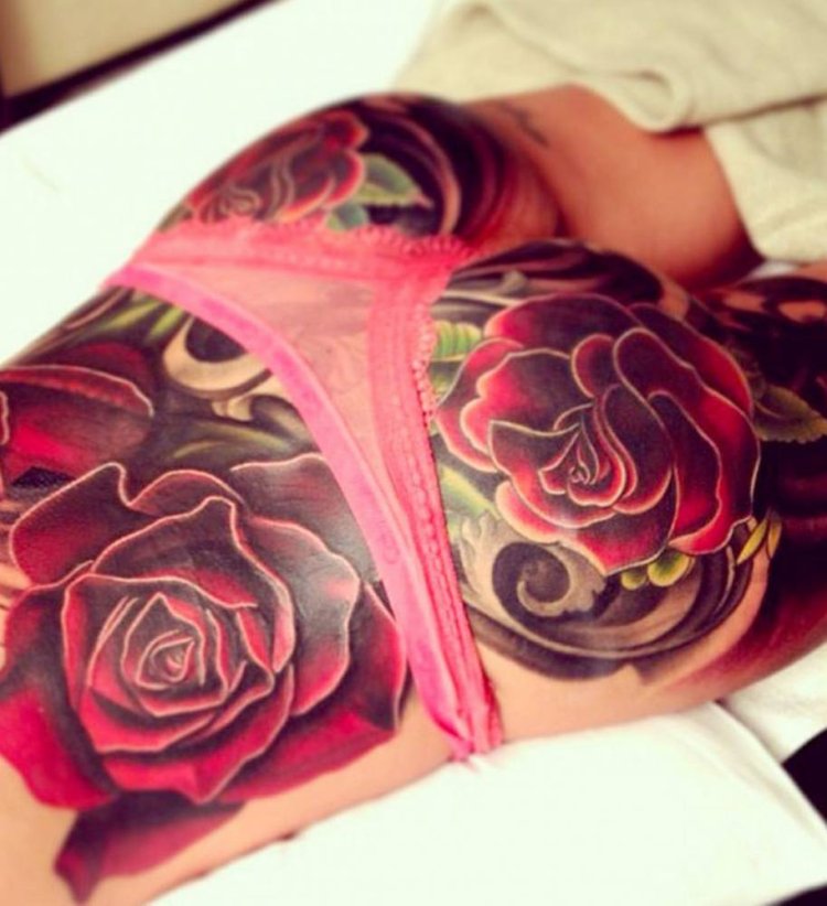 Cheryl Cole Tattoo Rose