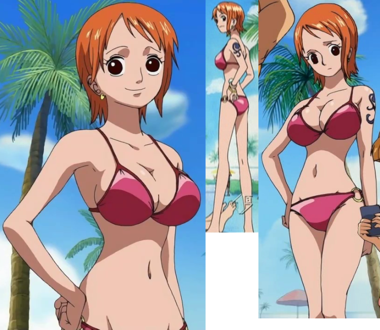 Nami One Piece in a bikini