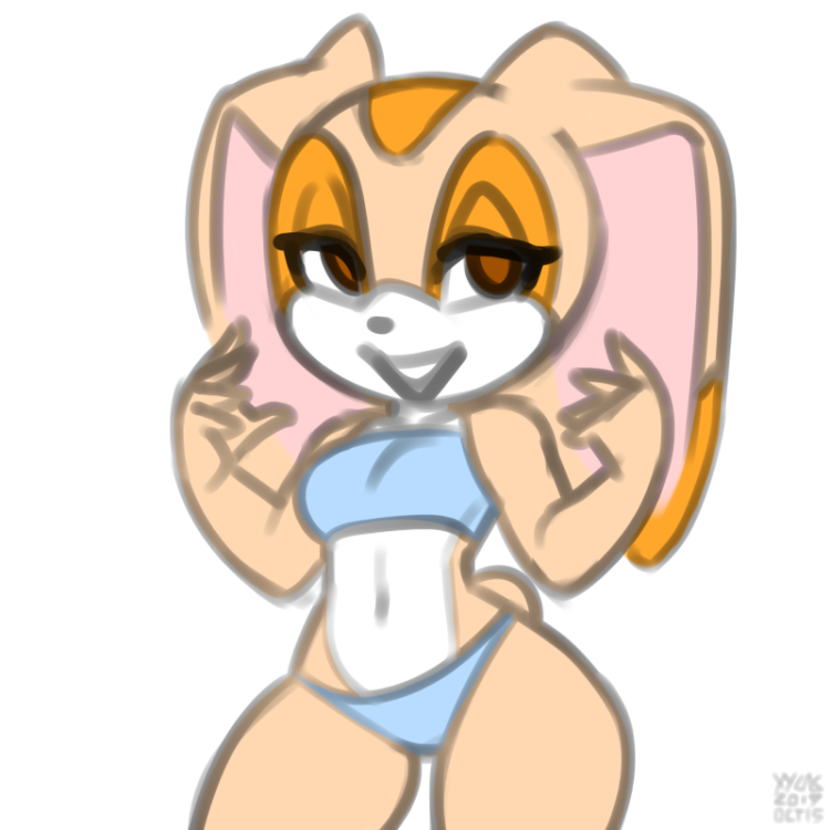Sonic Cream The Rabbit in Panties