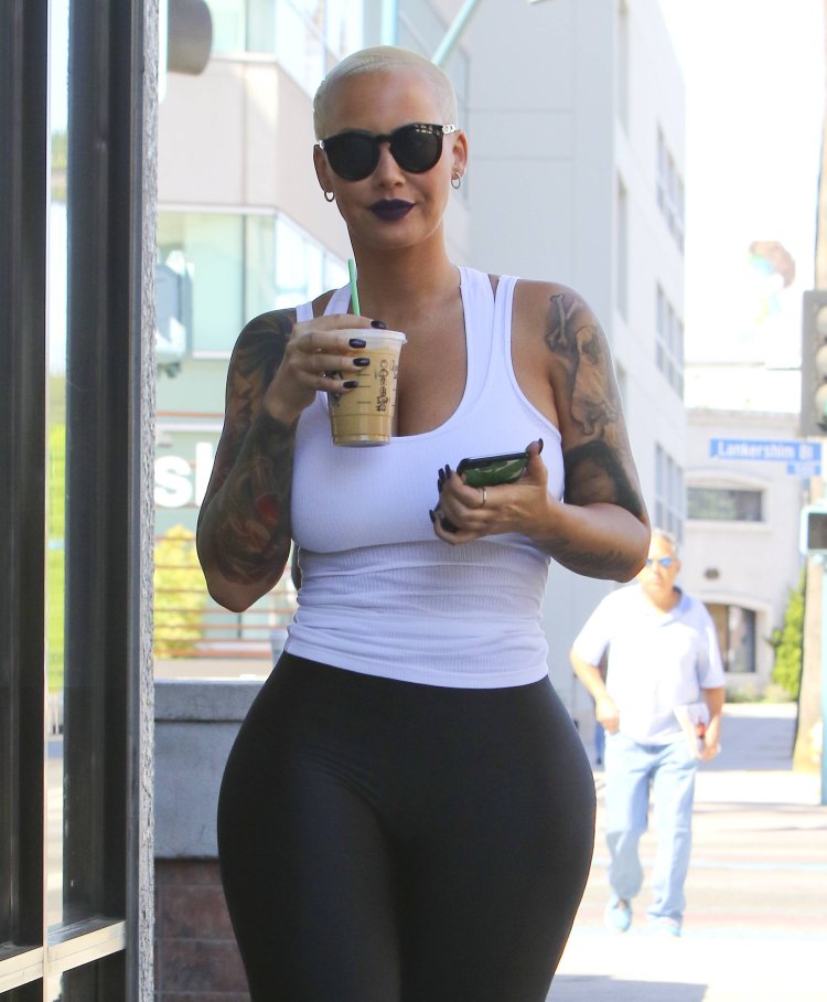 Amber Rose in the buttock swimsuit