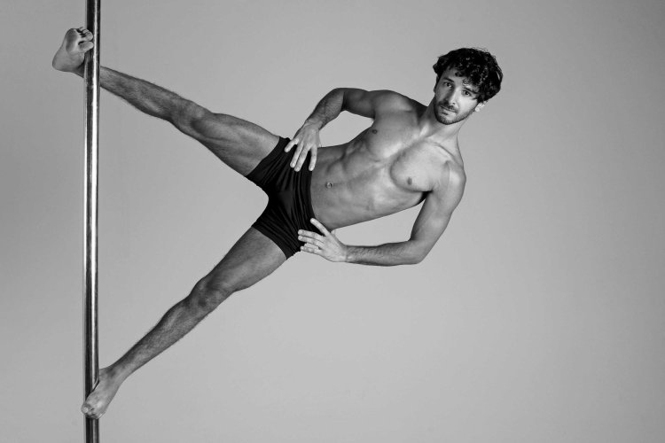 The athlete the guy is dancing