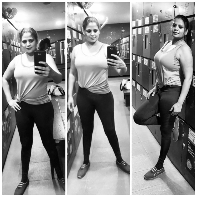 Aunty without a dress