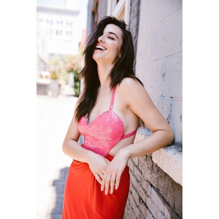 Crystal Reed in a swimsuit