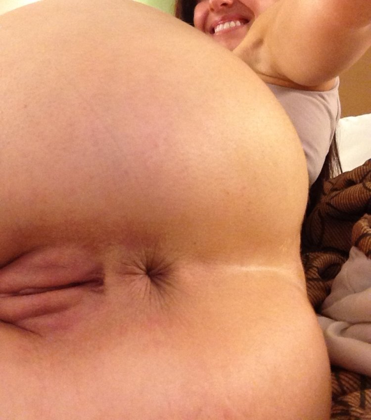 Naked butt in the back of a large