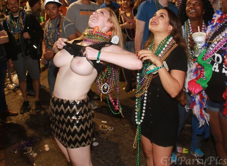Drunk girls show boobs