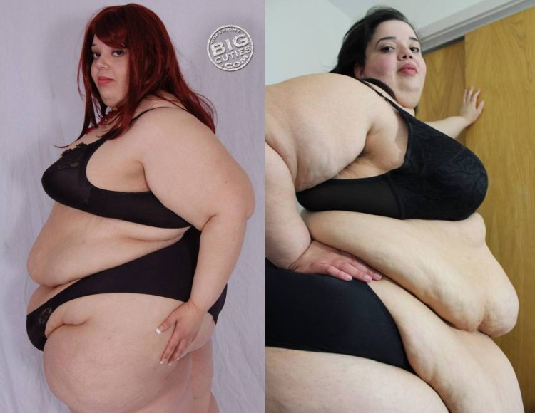 Super fat with huge women's belly