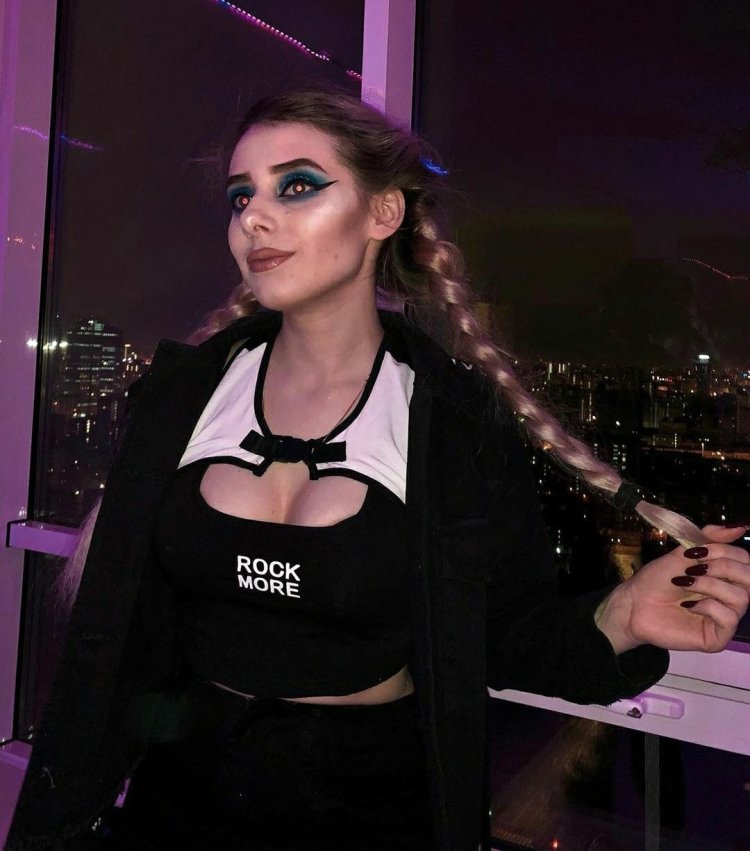 Ivy Lebelle in a dress