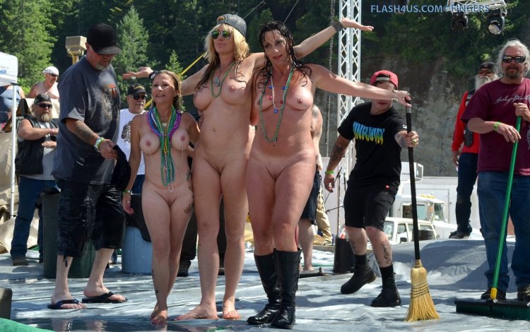 Parade of naked men and women