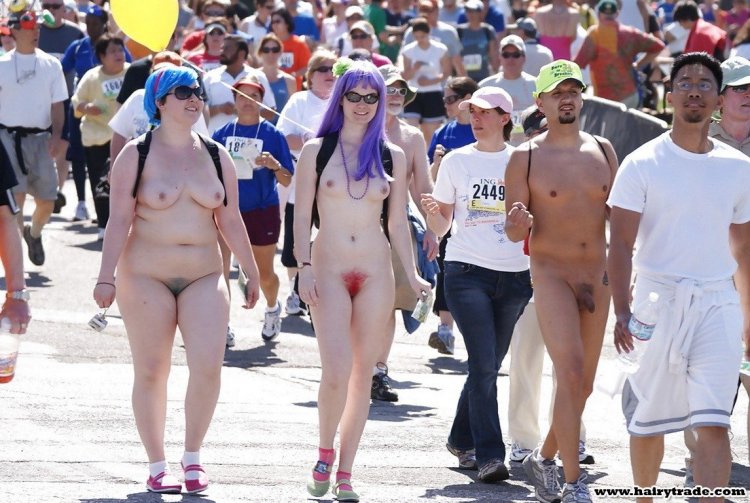Naked women at the festival