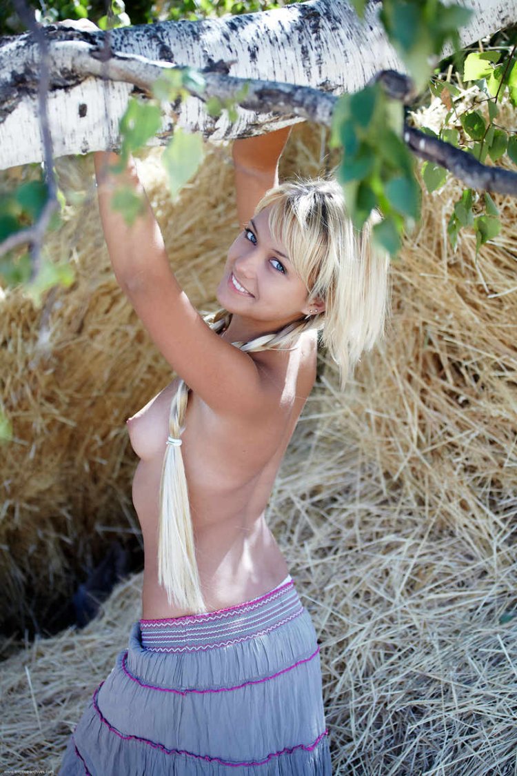 Naked beauties with pigtails