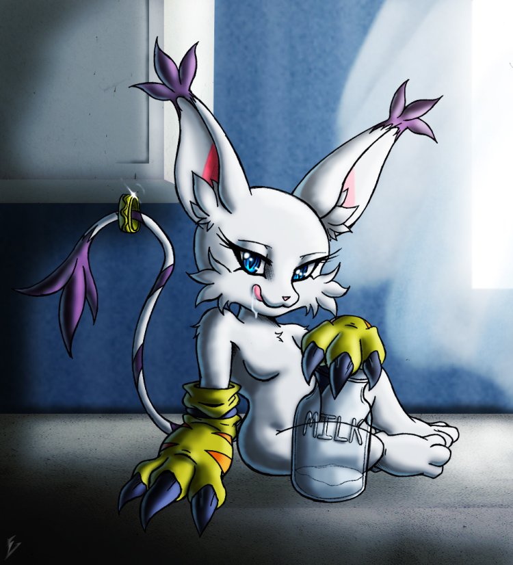 Mi gatomon vore art comic