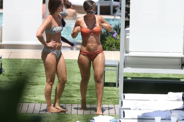 Frankie Bridge in a swimsuit