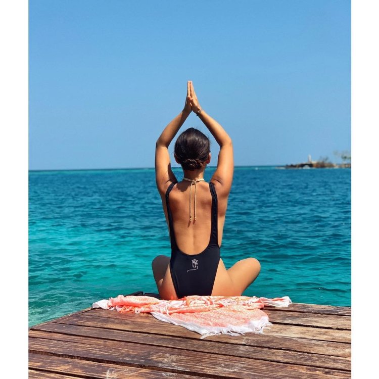 Sofia Jamora 2020 in a swimsuit