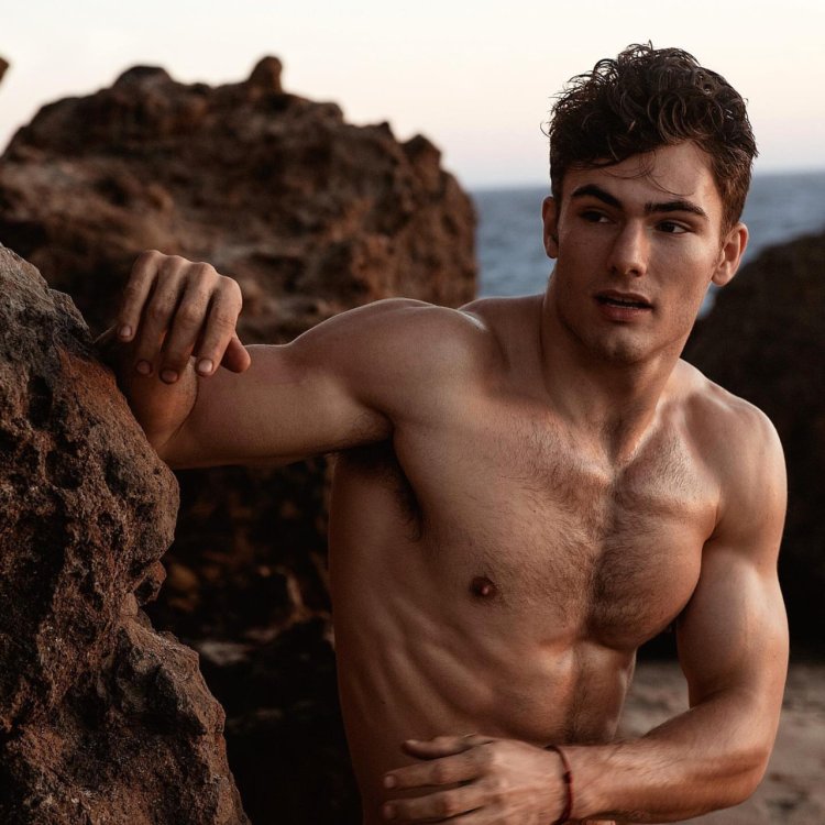 Naked model Levi Conlly and his cock