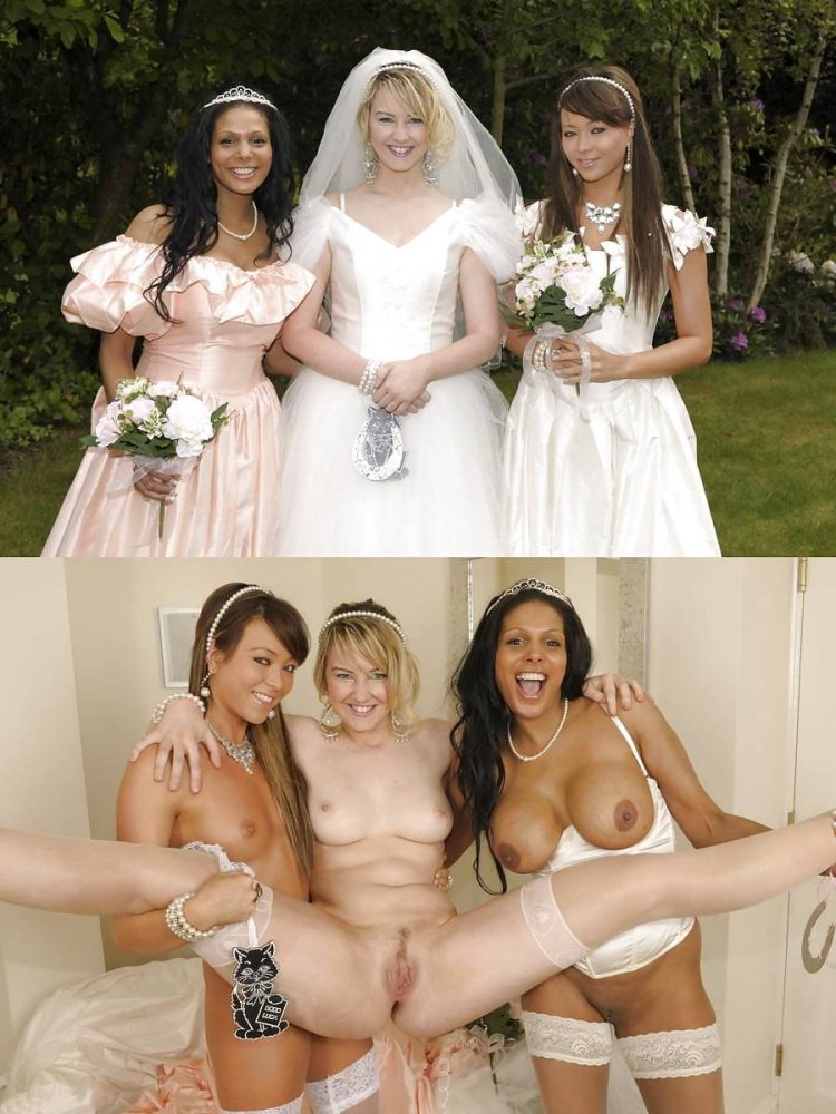 Naked brides after the wedding